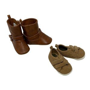 Baby Boys Old Navy Faux Leather Boots‎ & Corduroy Shoes - Sizes 3-6 M & 6-12 M
